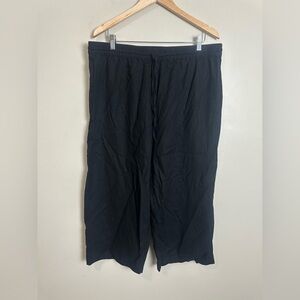 DKNY Size XL Black linen blend Joggers